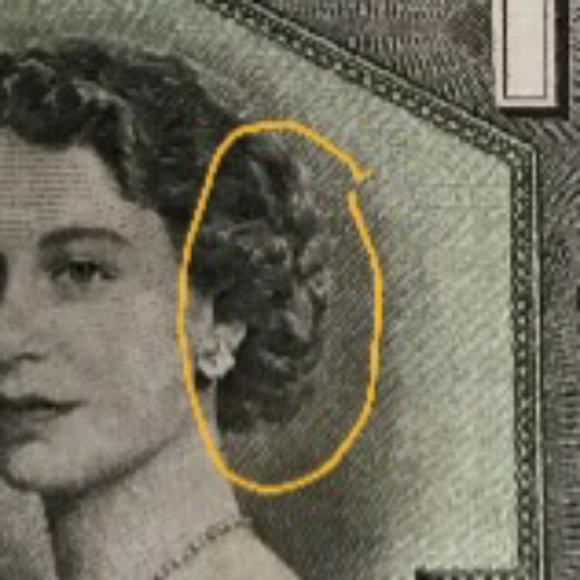 Incredibly rare 1954 Canadian 1 dollar note with Devils head. Circulated fair c. - Picture 3 of 4